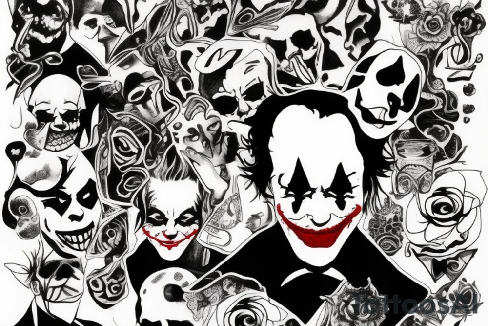 Joker's head tattoo idea
