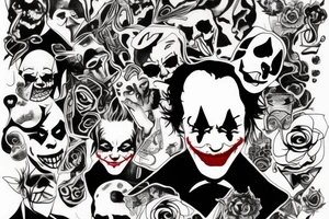 Joker's head tattoo idea