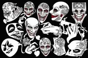 Joker's head tattoo idea