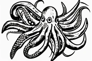 Comic book spawns fighting 
 killer squid tattoo idea