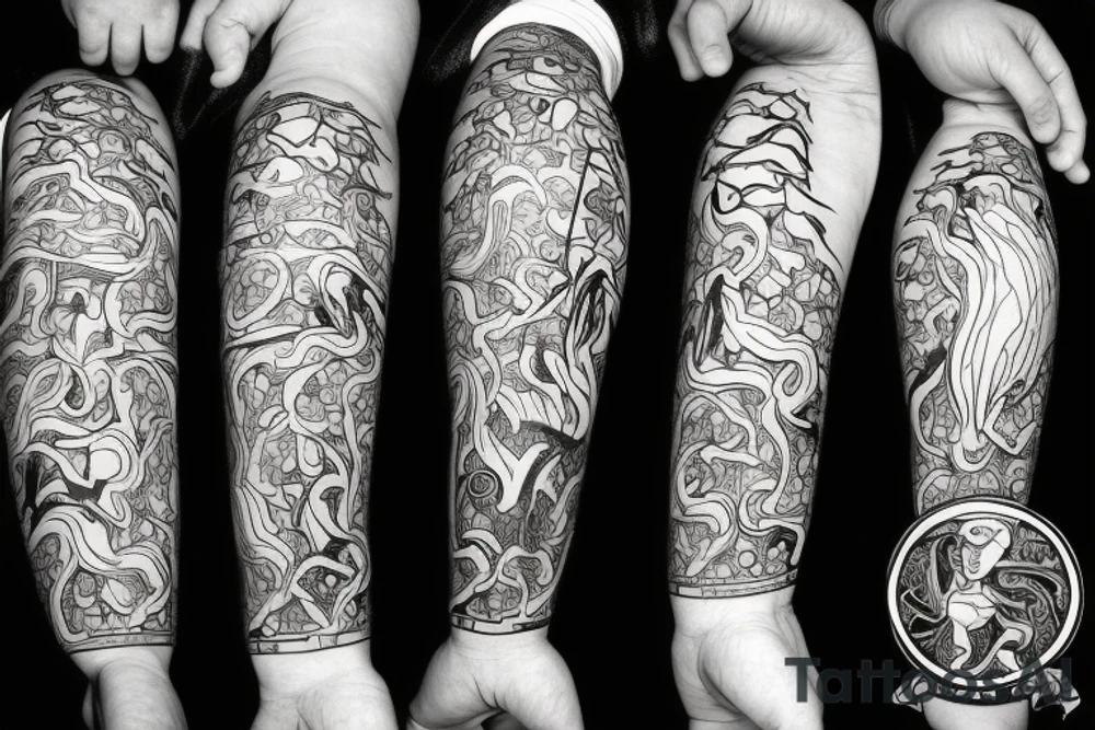 Comic book spawns fighting 
 killer squid tattoo idea