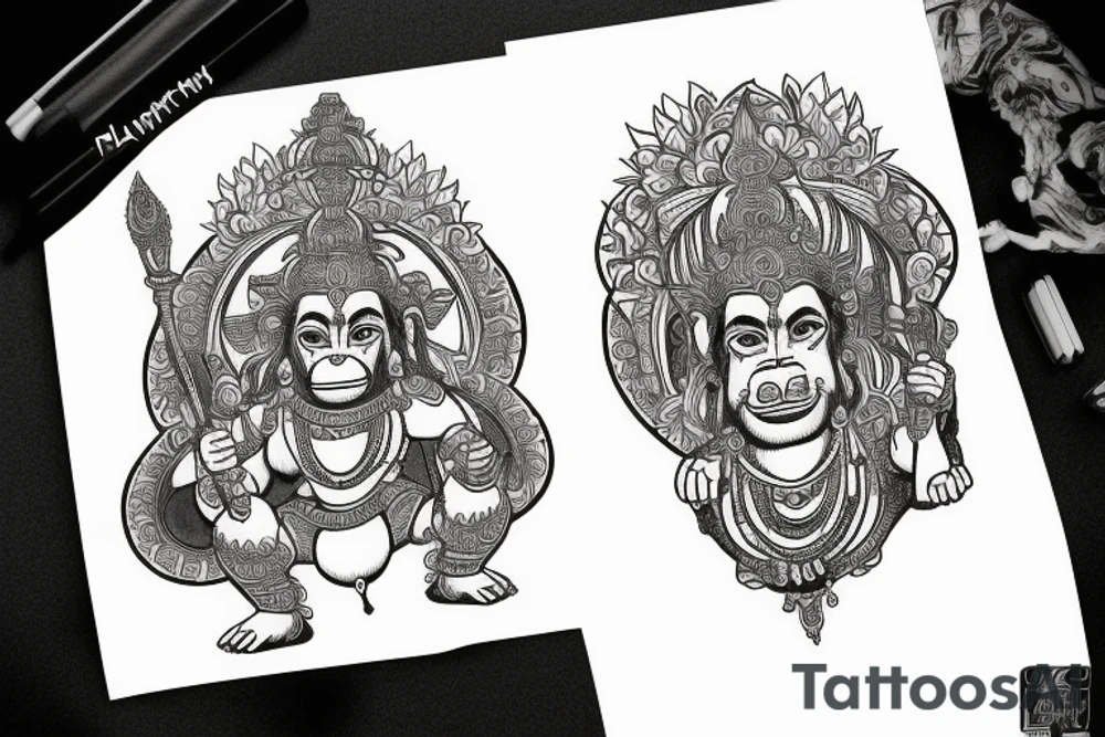 Hanuman Sak Yant tattoo idea