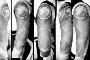 girl holding earth as a balloon tattoo idea