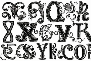 Name initials XXH tattoo idea