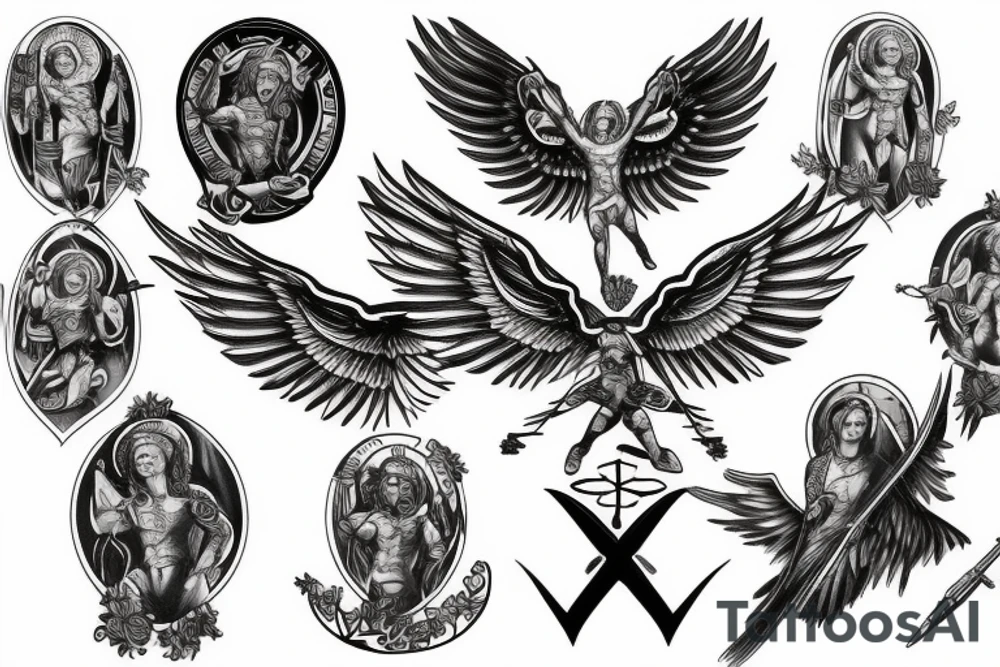 archangel michael tattoo idea