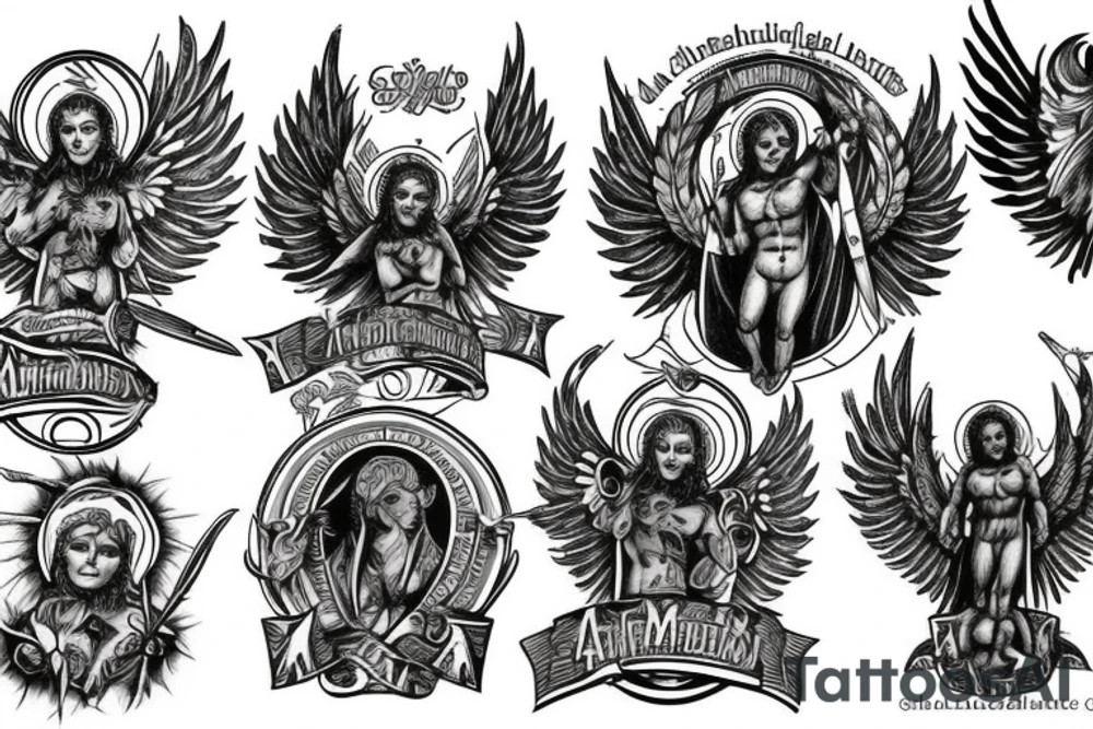 archangel michael tattoo idea