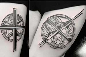 Cross with coordinates tattoo idea
