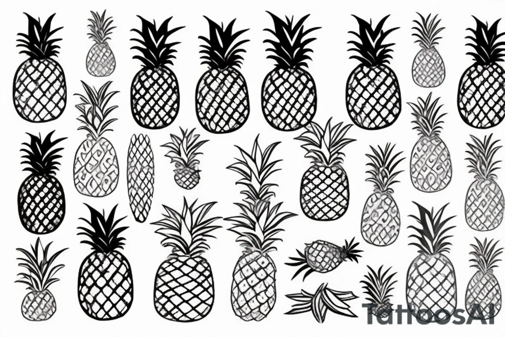 pineapple that's also a house tattoo idea