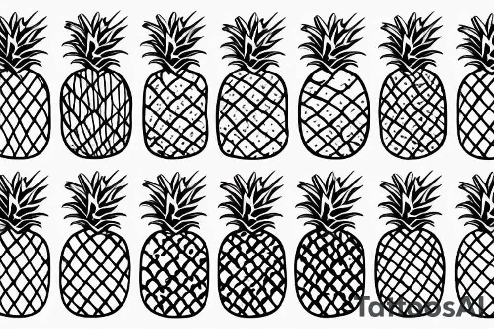 pineapple that's also a house tattoo idea