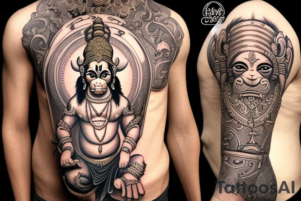 lord hanuman tattoo idea
