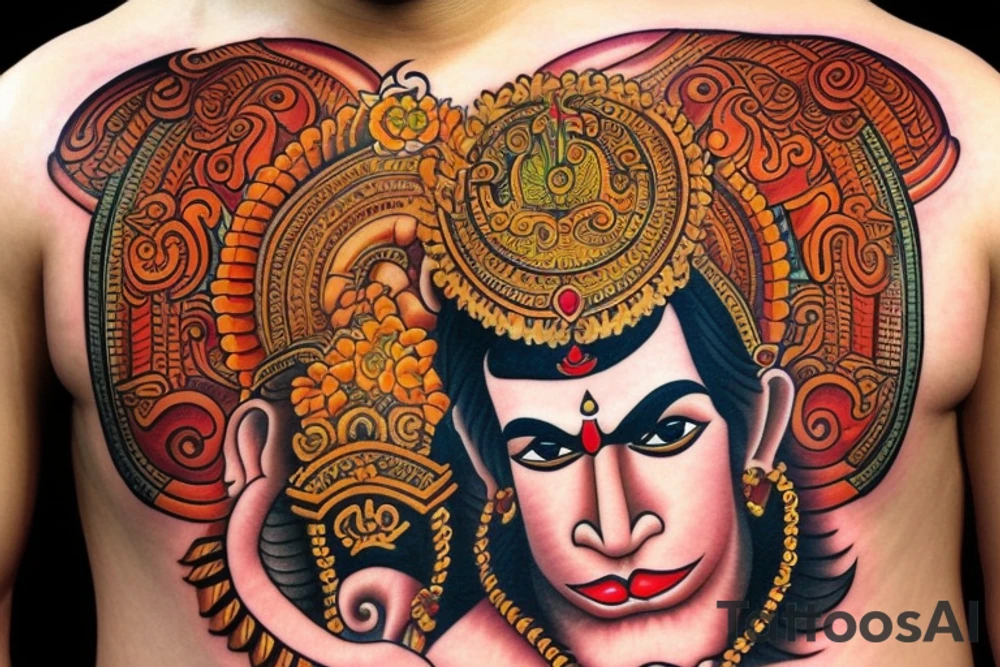 lord hanuman tattoo idea