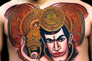 lord hanuman tattoo idea