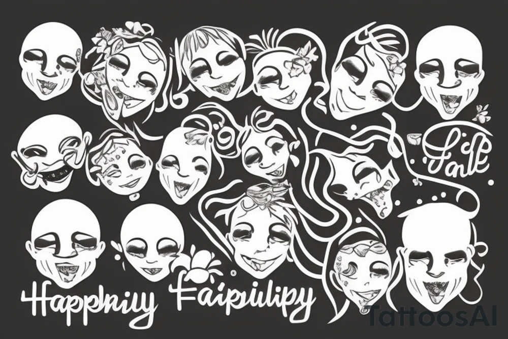 happy family tattoo idea