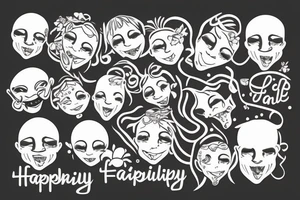 happy family tattoo idea