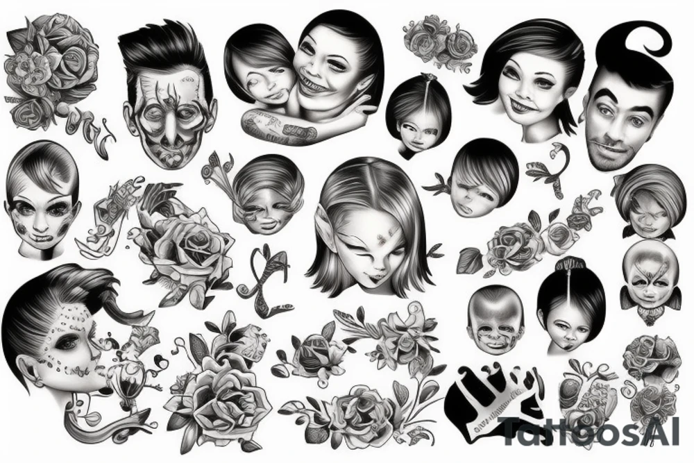 happy family tattoo idea