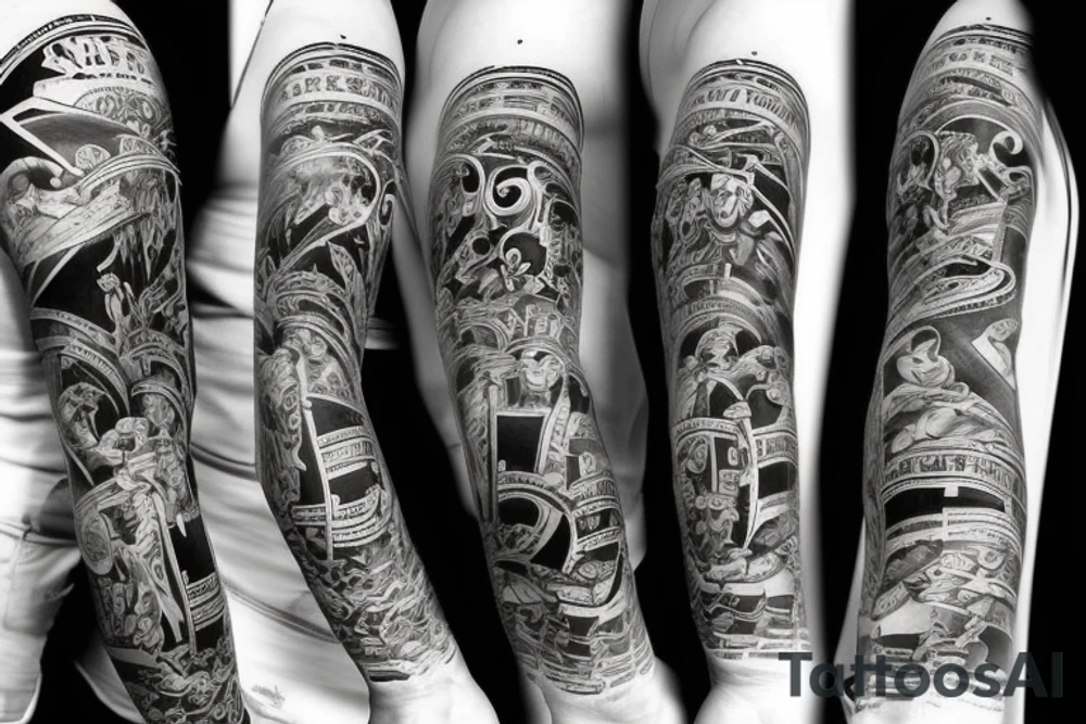 New York Los Angeles Las Vegas New Orleans tattoo idea