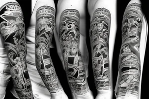 New York Los Angeles Las Vegas New Orleans tattoo idea