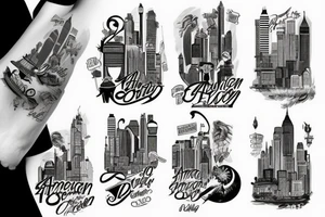 American city theme tattoo idea