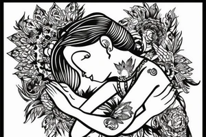 praying girl tattoo idea
