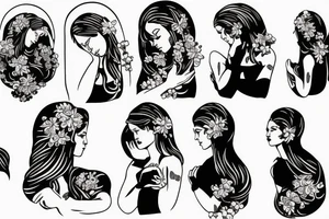 praying girl tattoo idea