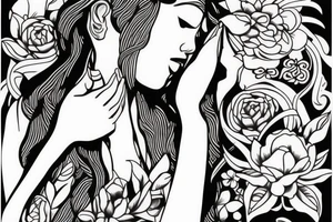 praying girl tattoo idea