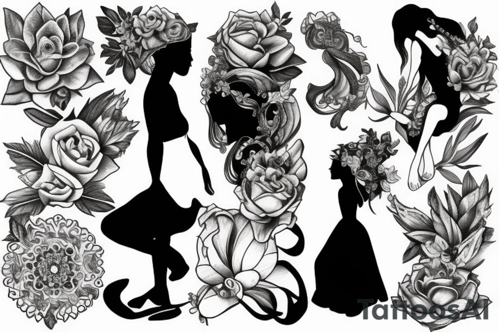 praying girl tattoo idea