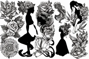 praying girl tattoo idea