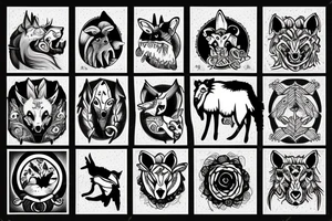 A scary wolf disguised as a sheep tattoo idea