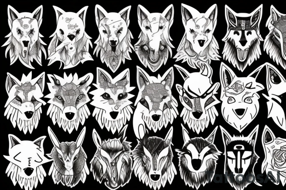 A scary wolf disguised as a sheep tattoo idea