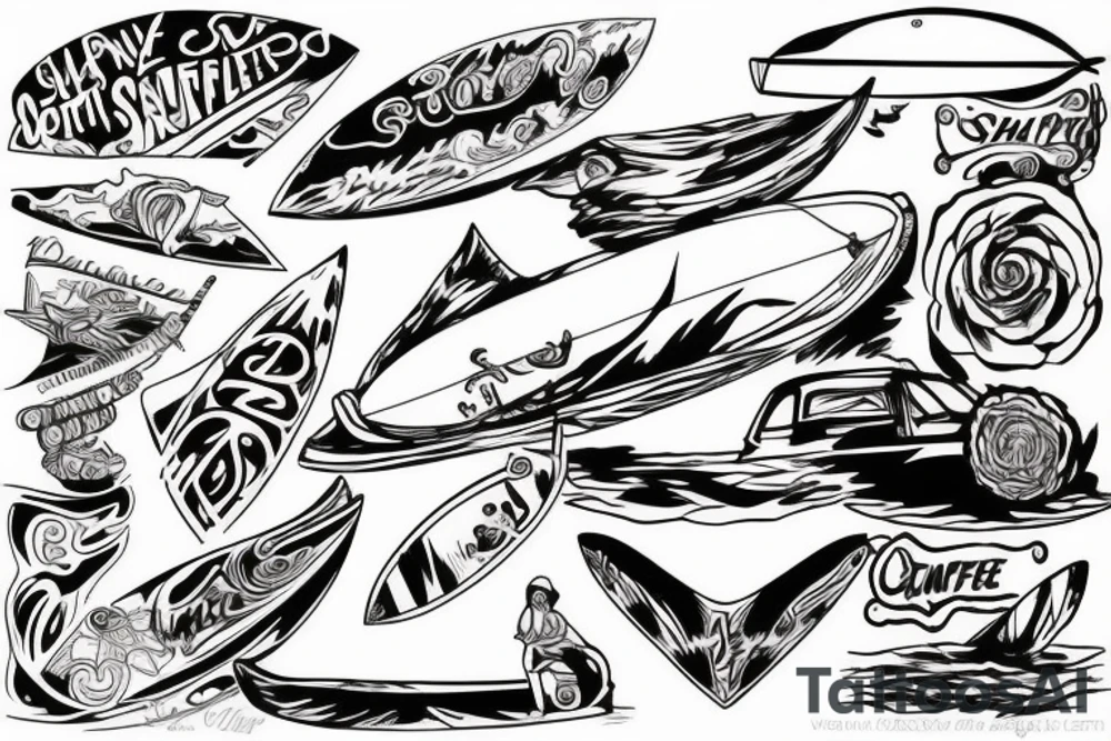 vantrip surfer tattoo tattoo idea