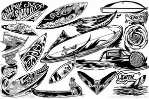 vantrip surfer tattoo tattoo idea