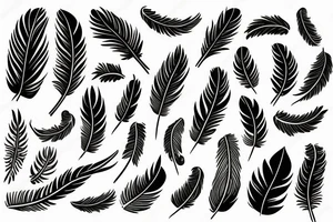 feathers tattoo idea