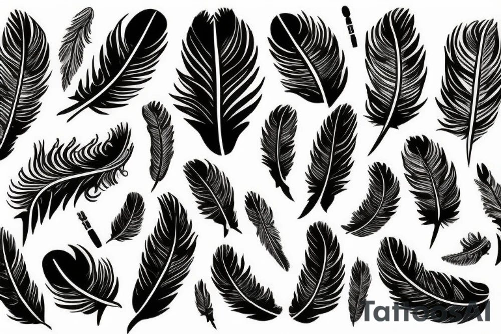 feathers tattoo idea