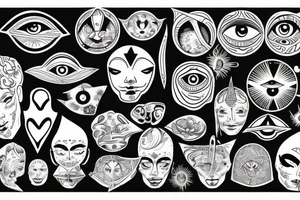 multiple personality disorder with the all seeing eye tattoo idea