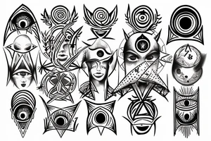 multiple personality disorder with the all seeing eye tattoo idea