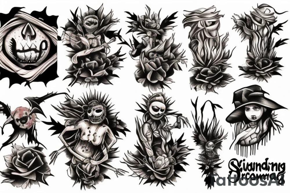 Burning scarecrow tattoo idea