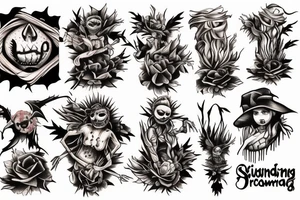 Burning scarecrow tattoo idea