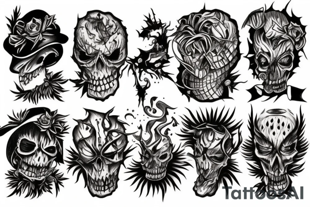 Burning scarecrow tattoo idea