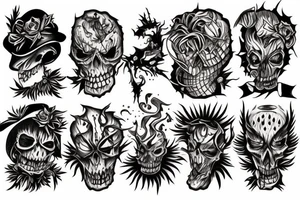 Burning scarecrow tattoo idea