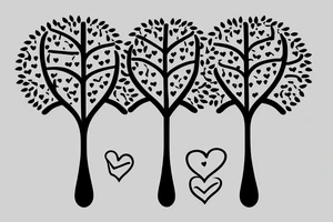 Two hearts become DNA strands and then becomes a tree tattoo idea