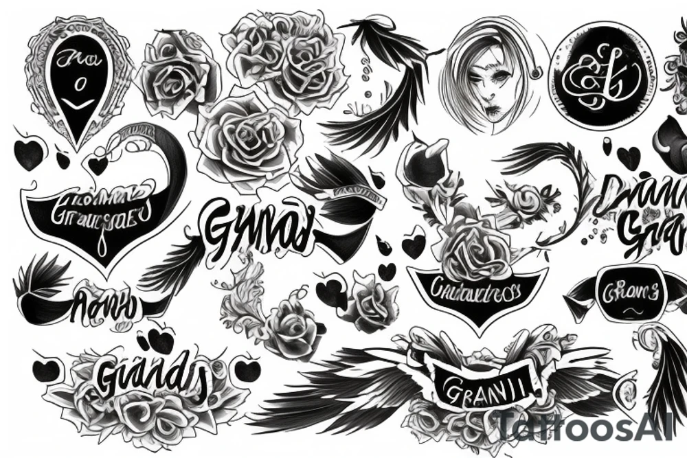 Grand children names tattoo idea