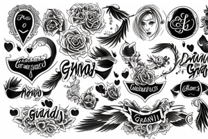 Grand children names tattoo idea