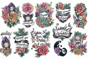 Grand children names tattoo idea