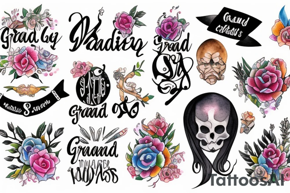 Grand children names tattoo idea