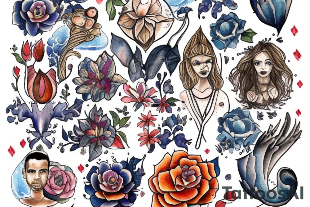 Jonas, Sofia, Noah, Livia, Paul tattoo idea