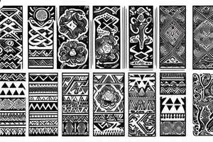 kazakh ornaments tattoo idea