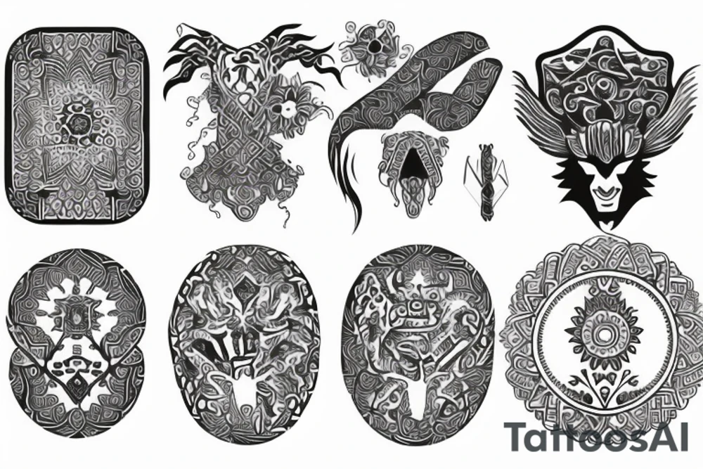 kazakh ornaments tattoo idea
