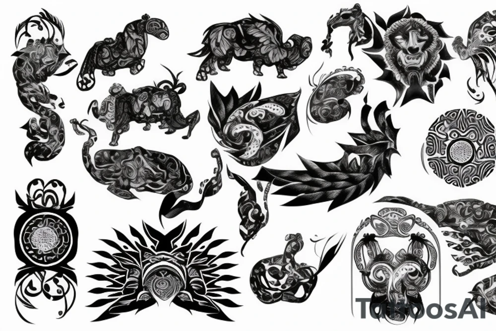 kazakh ornaments tattoo idea