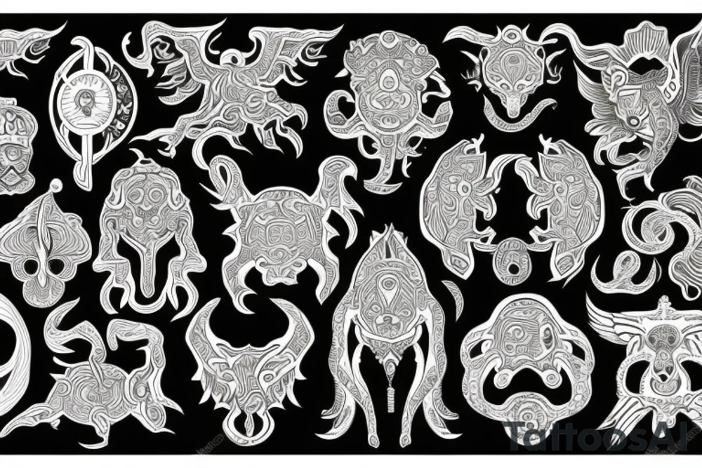kazakh ornaments tattoo idea