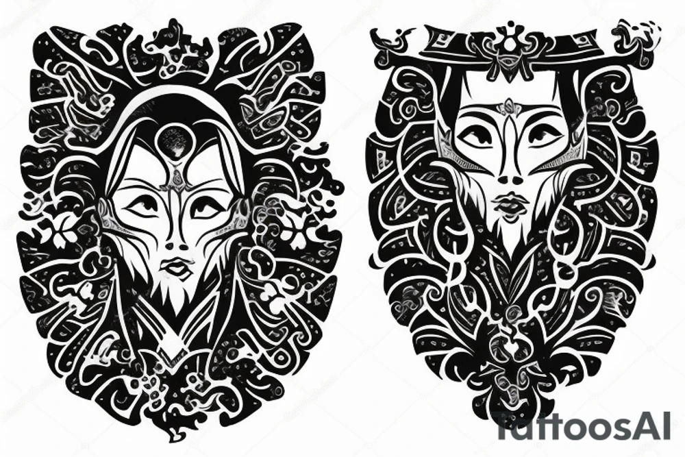 kazakh ornaments tattoo idea